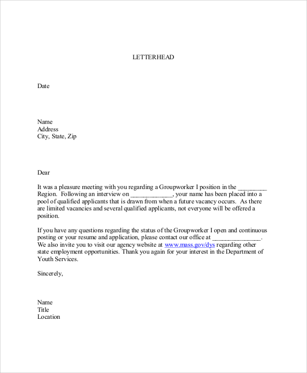 Free 7 Sample Inform Letter Templates In Pdf