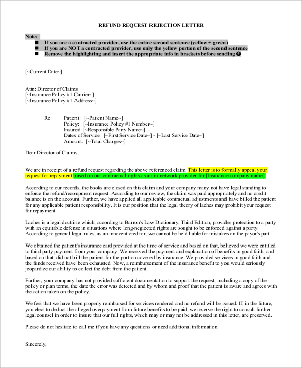 Free 10 Sample Rejection Letter Templates In Pdf Ms Word Pages Google Docs