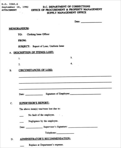 Free 9 Sample Employee Uniform Forms In Ms Word Pdf