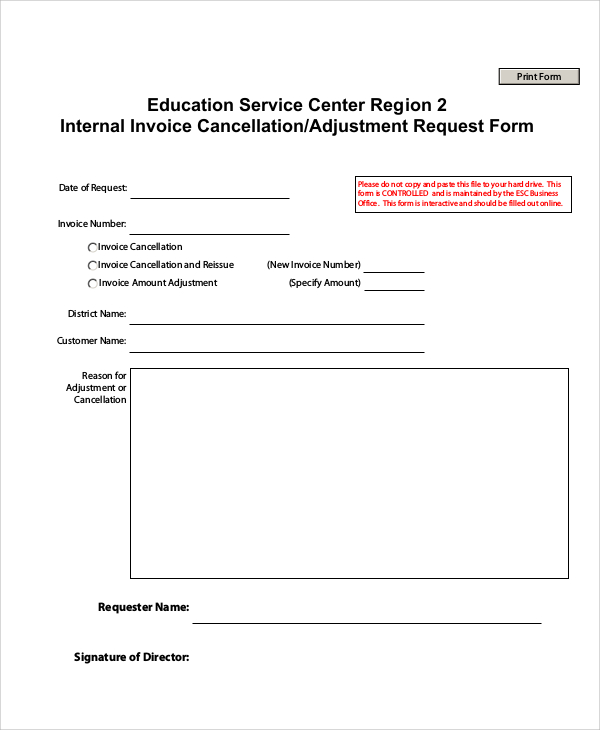 Free 9 Sample Invoice Request Forms In Ms Word Pdf