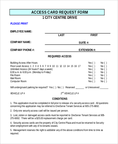 Free 9 Sample Access Request Forms In Ms Word Pdf