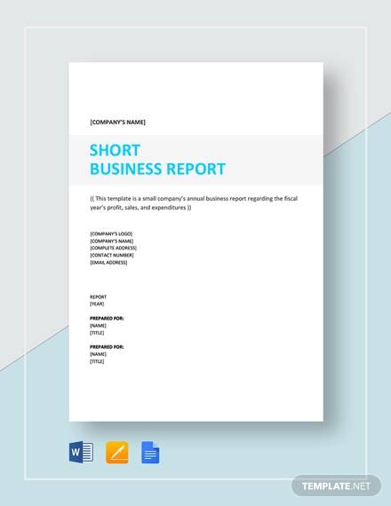 Free 29 Sample Business Report Templates In Ms Word Apple Pages Pdf