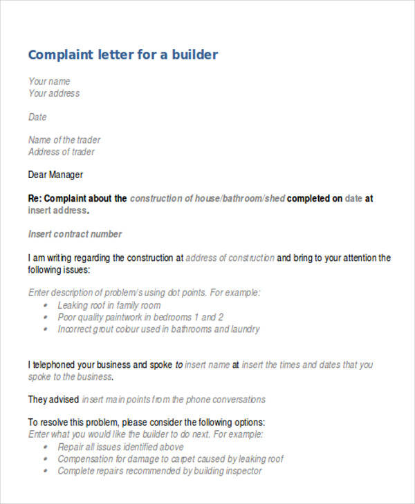 Free 36 Complaint Letter Examples In Ms Word Apple Pages Google Docs Pdf