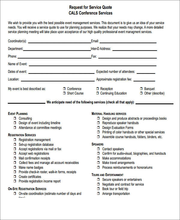 Free 45 Quotation Samples In Pdf