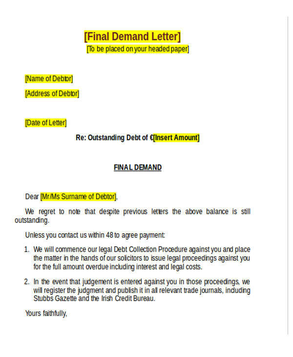 Free 82 Sample Letter Templates In Pdf Ms Word