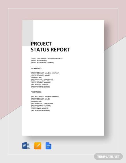 Free 26 Project Report Templates In Ms Words Apple Pages