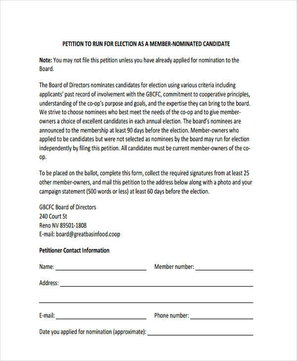 Free 7 Community Petition In Pdf