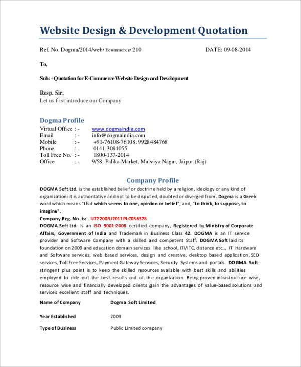 Free 8 Website Quotations In Ms Word Pages Google Docs