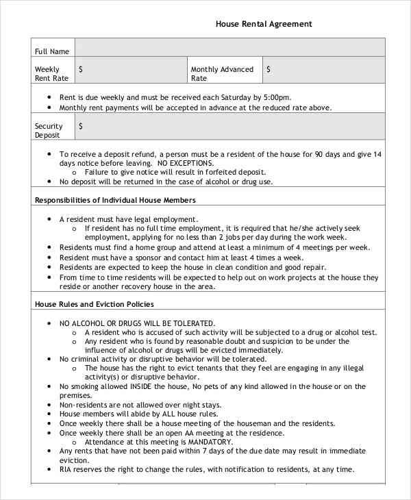 Rent Lease Agreement | Real Estate Forms