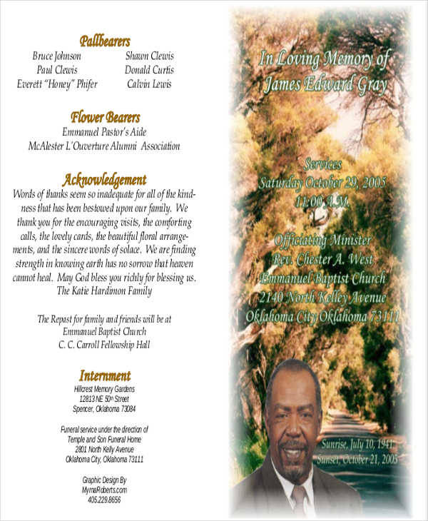 FREE 10+ Memorial Program Templates in MS Word PDF