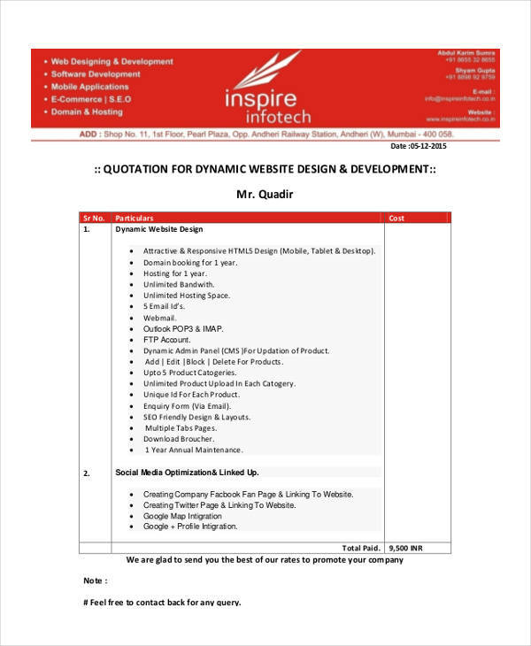 Free 8 Website Quotations In Ms Word Pages Google Docs