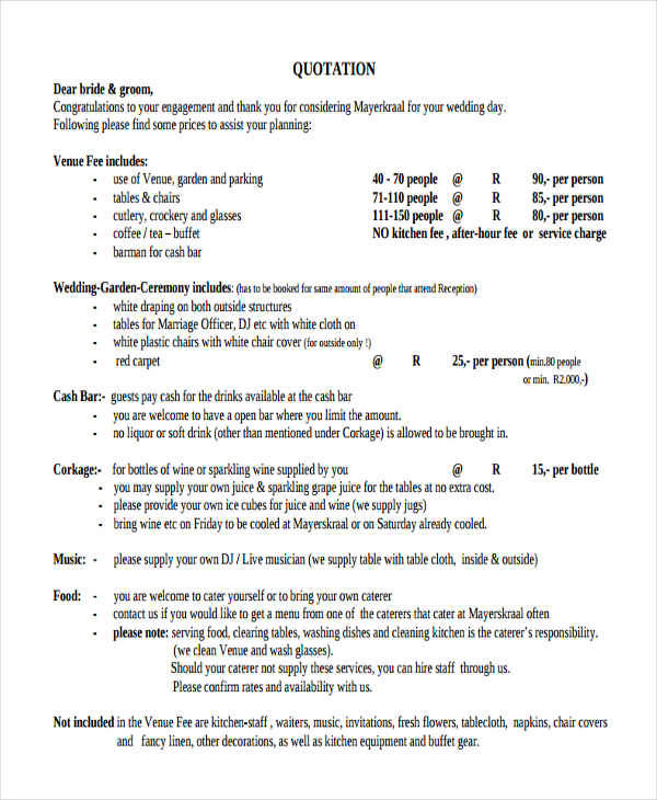 Free 10 Event Quotations In Ms Word Pages Google Docs