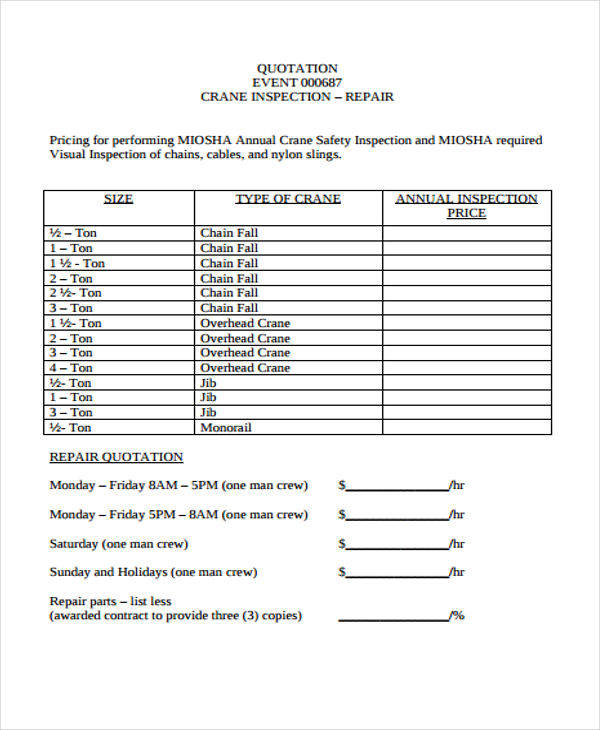 Free 10 Event Quotations In Ms Word Pages Google Docs