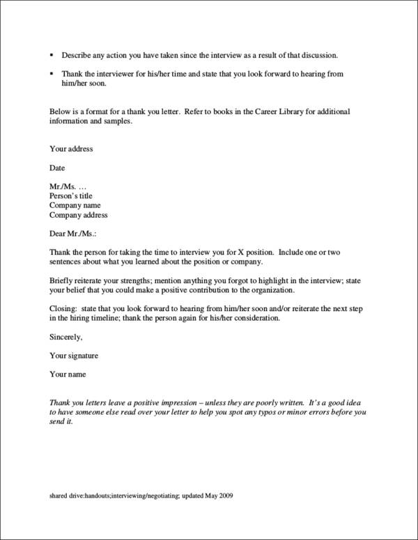 Free 16 General Thank You Letter Samples In Ms Word Pdf
