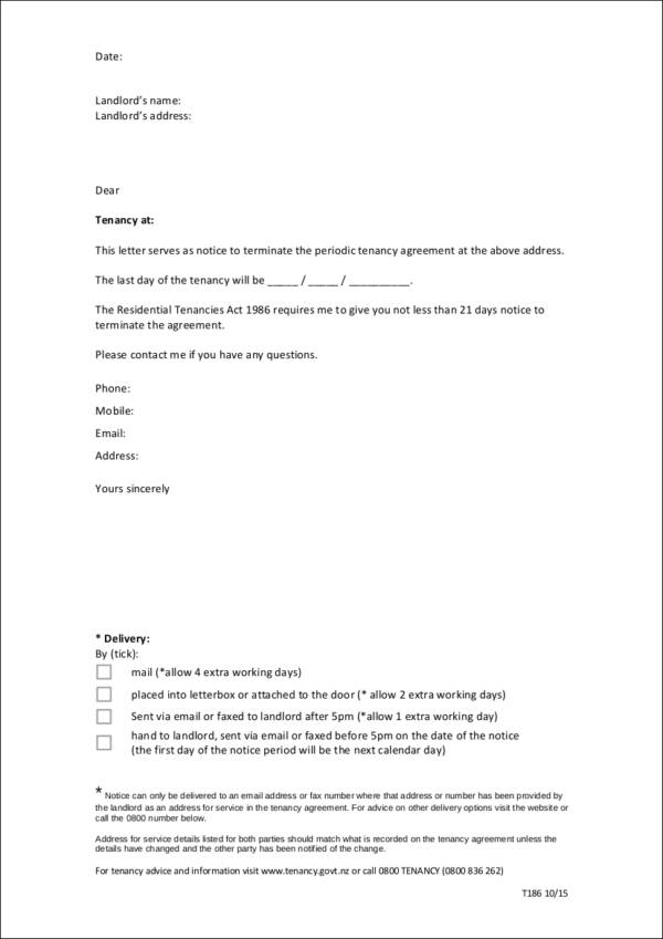 Free 10 Tenancy Notice Samples Templates In Pdf