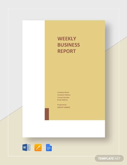 Free 29 Sample Business Report Templates In Ms Word Apple Pages Pdf