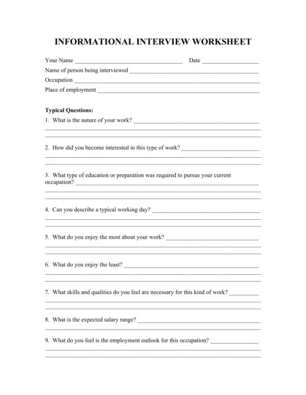 Tax preparation interview worksheet