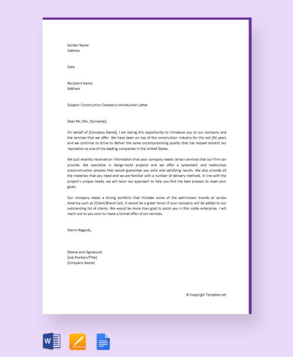 (+65) 6745 6248 / 6745 6852 fax: FREE 12+ Company Introduction Letter Templates in MS Word ...