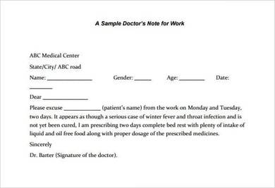 free 15 sample doctors note templates in pdf ms word