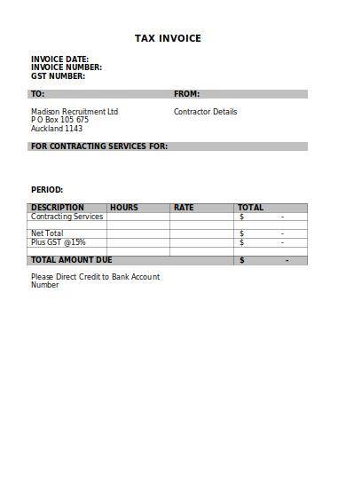 free 9 contractor invoice samples in pdf ms word excel
