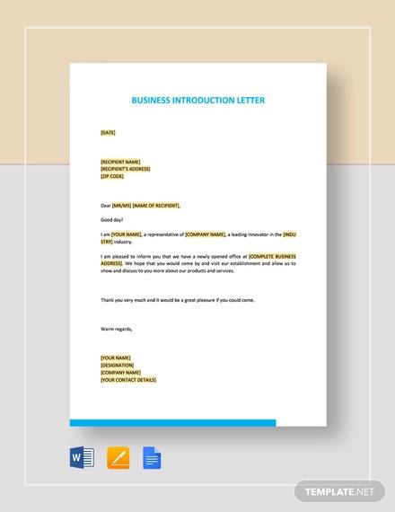 Free 40 Sample Business Letter Templates In Pdf