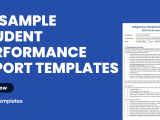 Free 11 Student Performance Report Samples Medical Academic Class