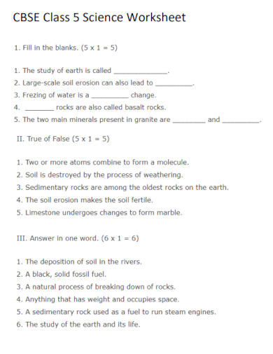 free 10 science worksheets samples in pdf doc