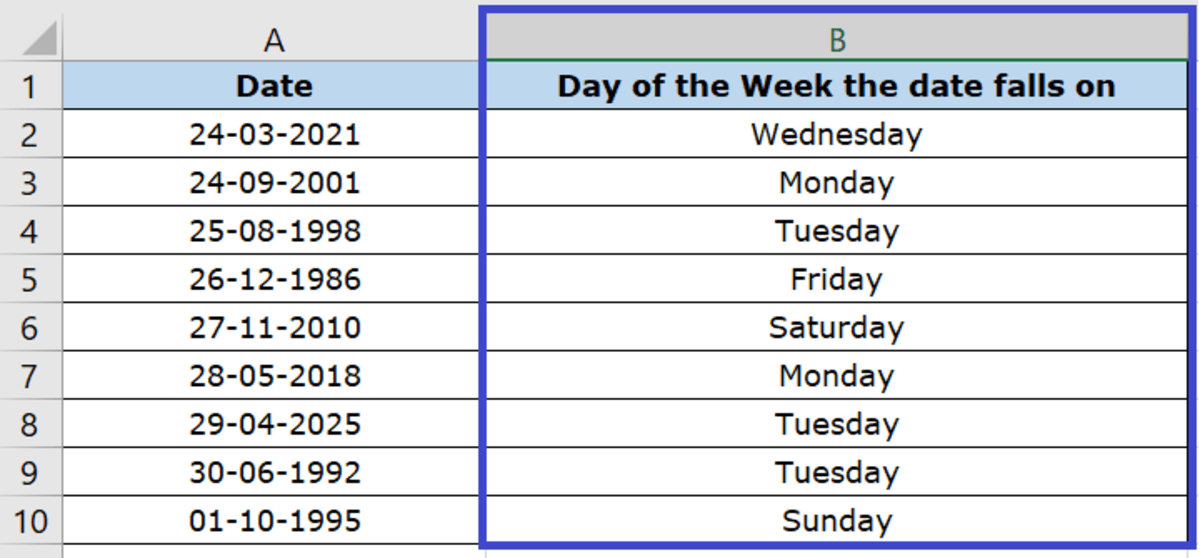 Convert working days to calendar days