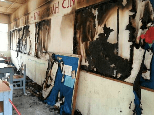 Smk & sk kiaramas, icon residence 65. Gambar Bilik Darjah Dibakar Dan Diconteng Di Smk Taman Setiawangsa Apa Puncanya