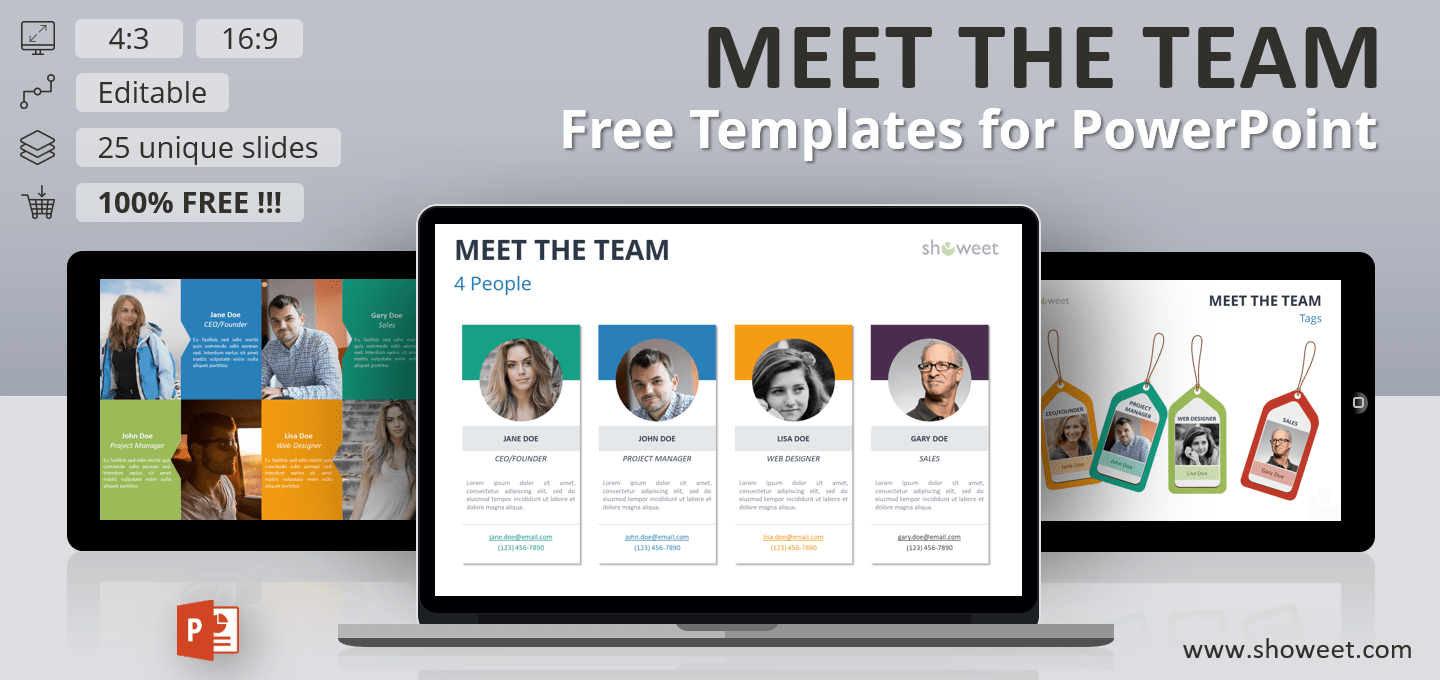 Meet The Team Templates For Powerpoint
