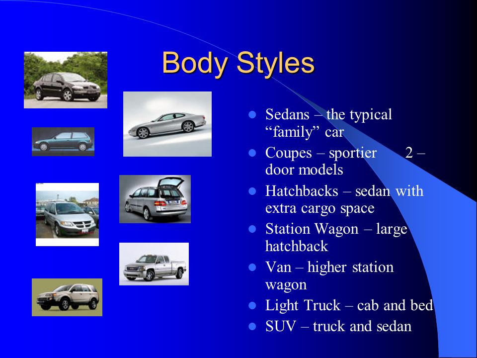 new car specifications explained what do all those numbers mean to the car buyer automotive design mr graves - ppt download on car body types explained