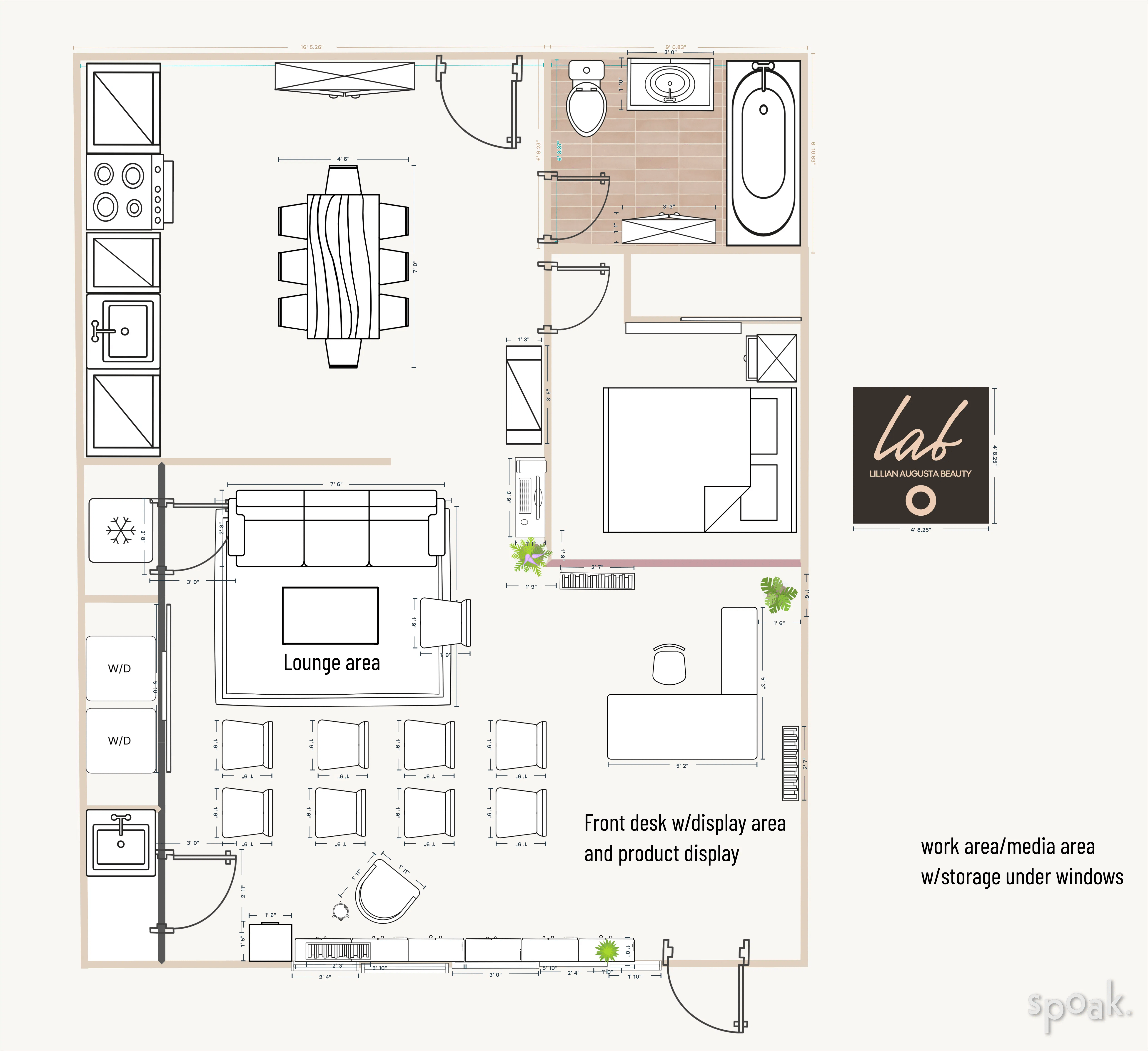 Studio Apartment Layout - Premium Abstract Background Gallery - HD