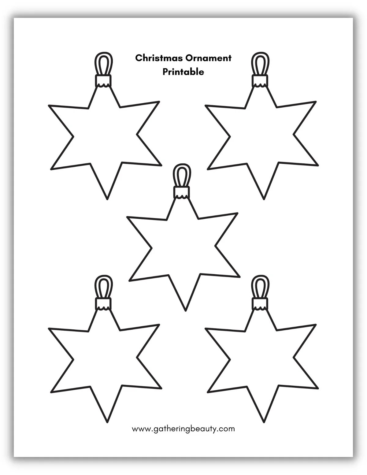 Christmas Star Outline