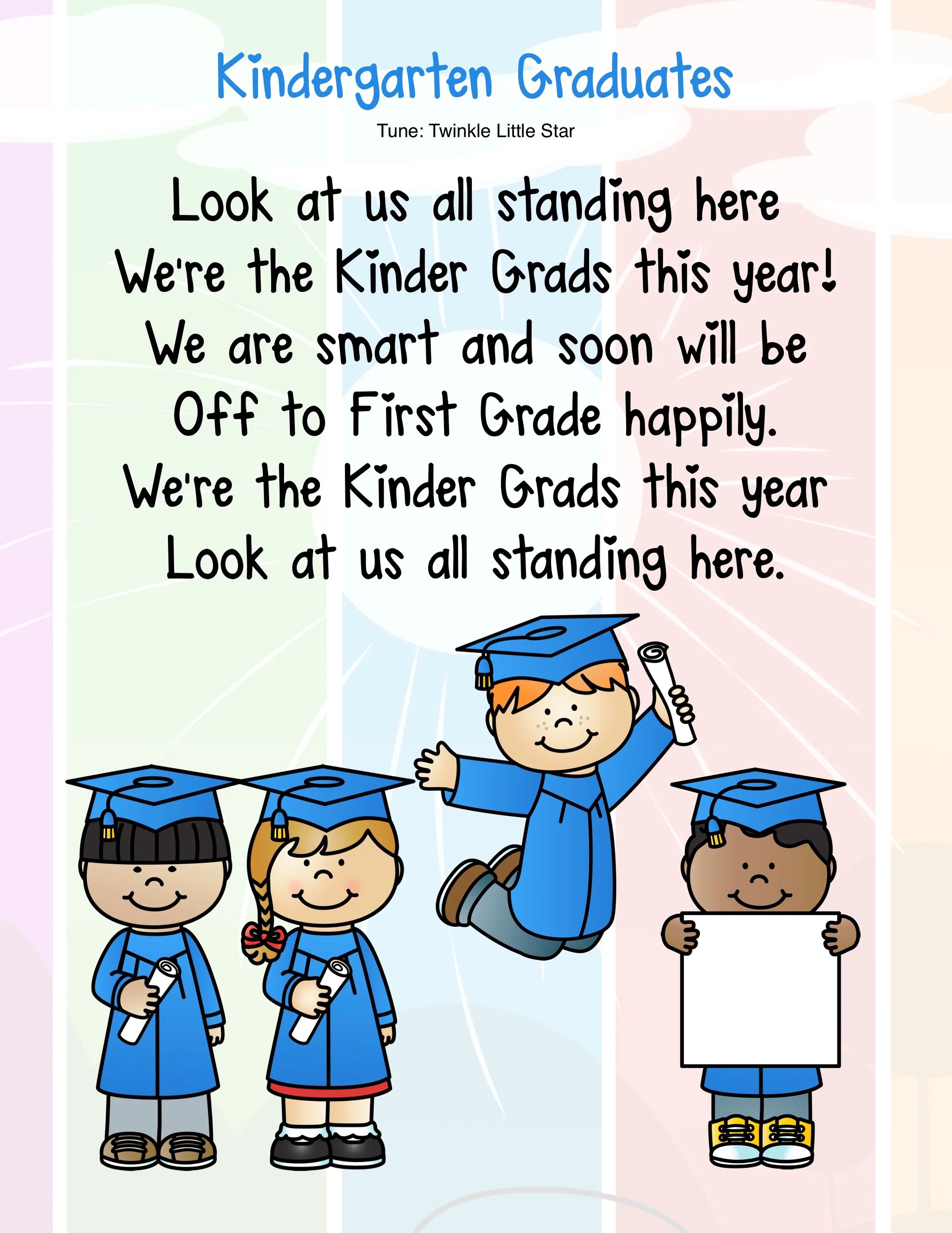 02.09.2019 · teacher sonny pours the liquid from b to c which is taller and thinner than a and b but has equal capacity with b. Kindergarten Or Preschool Graduation End Of The Year Program Songs And Posters Kindergarten Kiosk