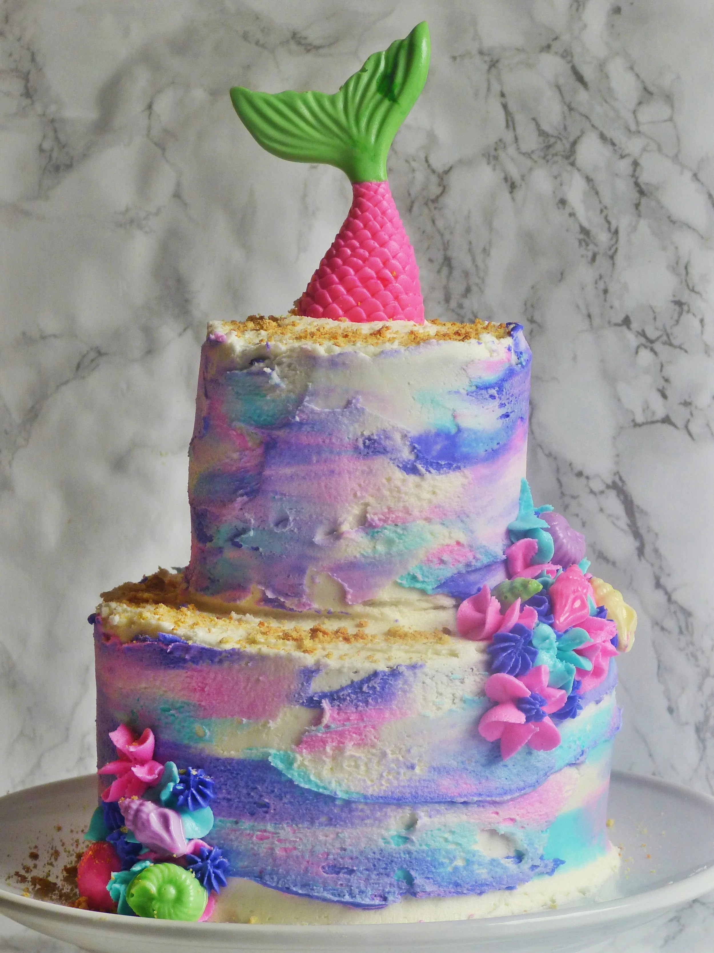 pic Buttercream Mermaid Cake Images pink blonde baking