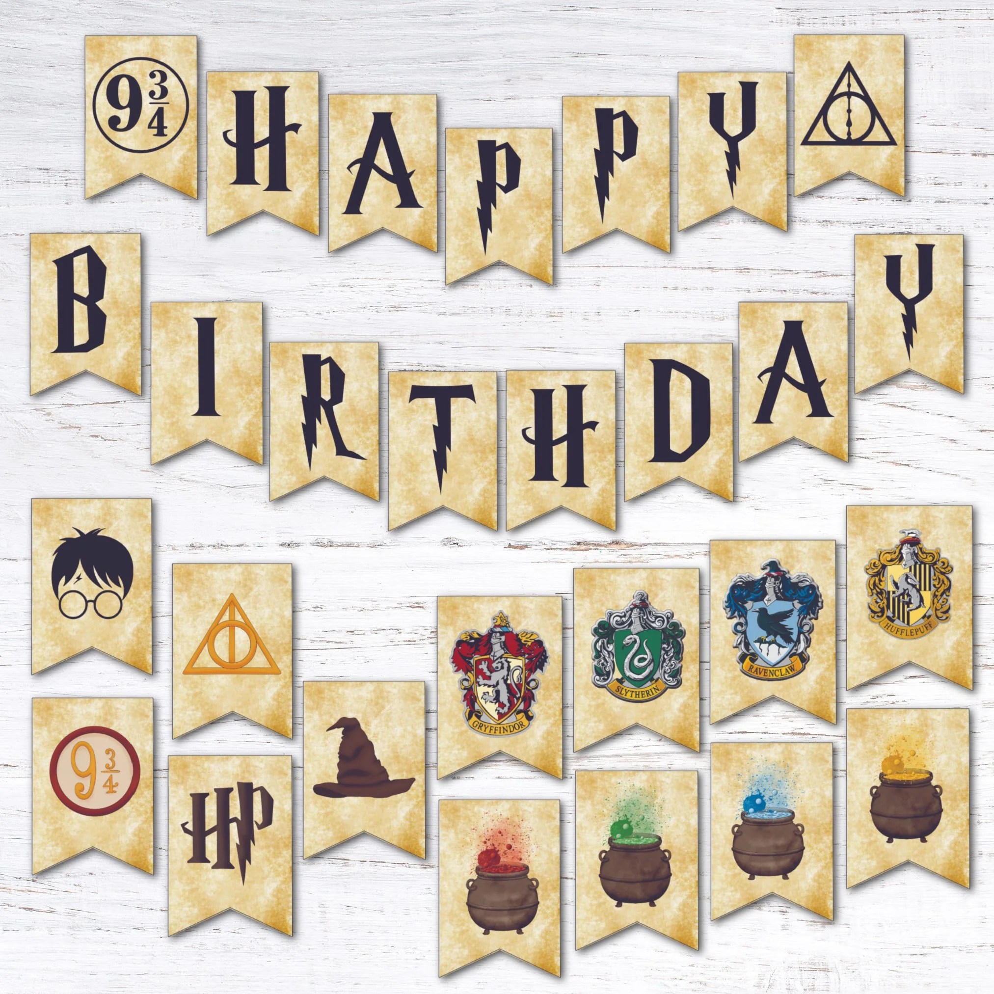 free printable harry potter birthday banner krafty planner
