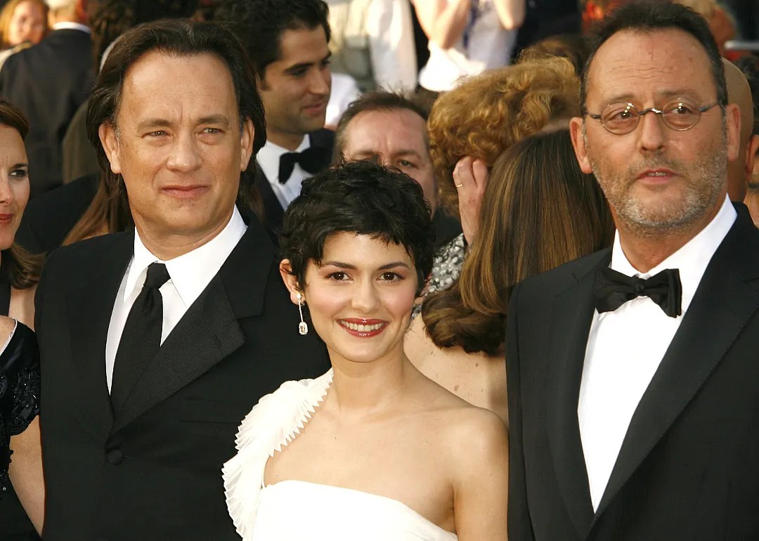 Tom Hanks, Audrey Tautou and Jean Reno at the World Premiere of 