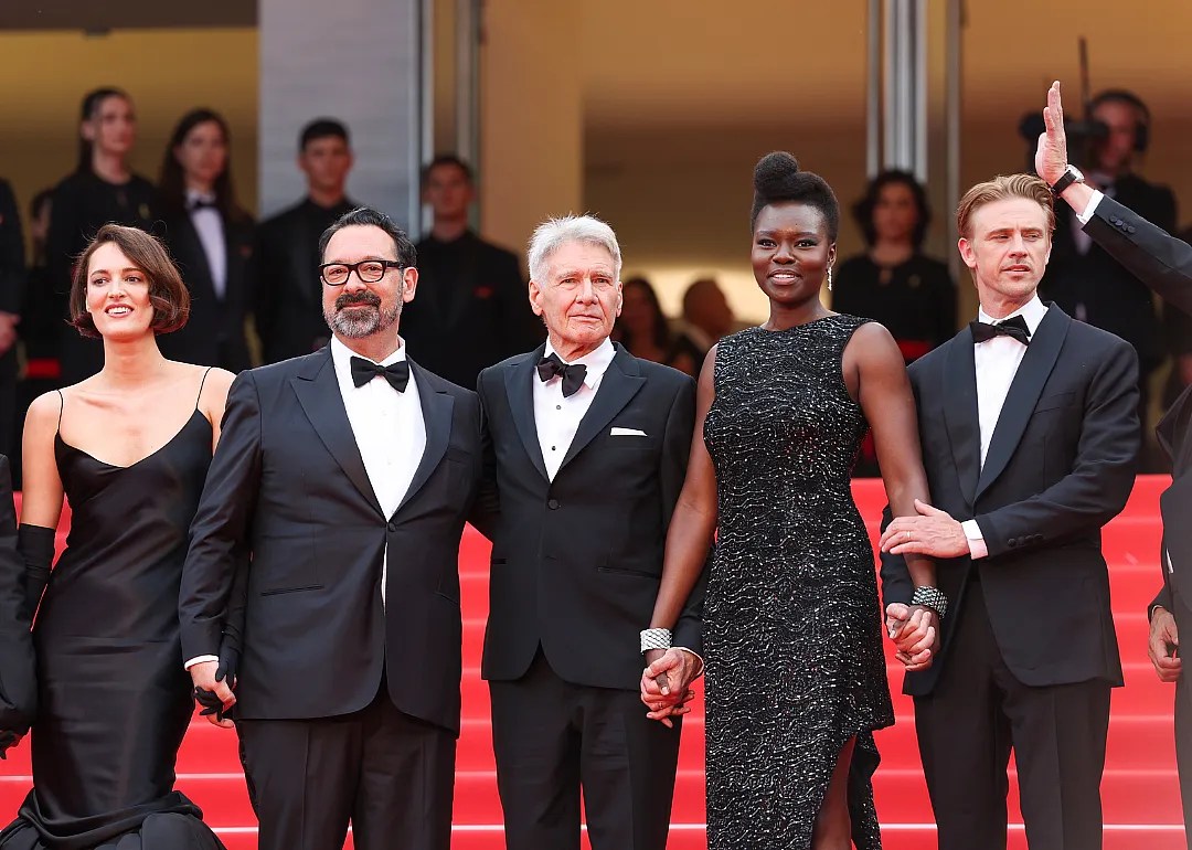 Harrison Ford at Cannes with the cast of 