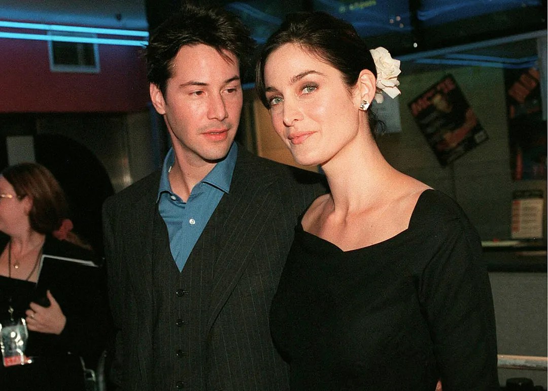 Keanu Reeves and Carrie Anne Moss attend the Australian Premiere of 