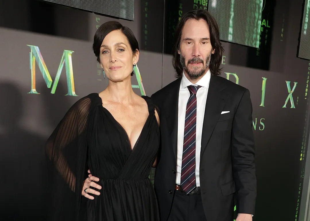 Carrie-Anne Moss, Keanu Reeves at the US premiere of 