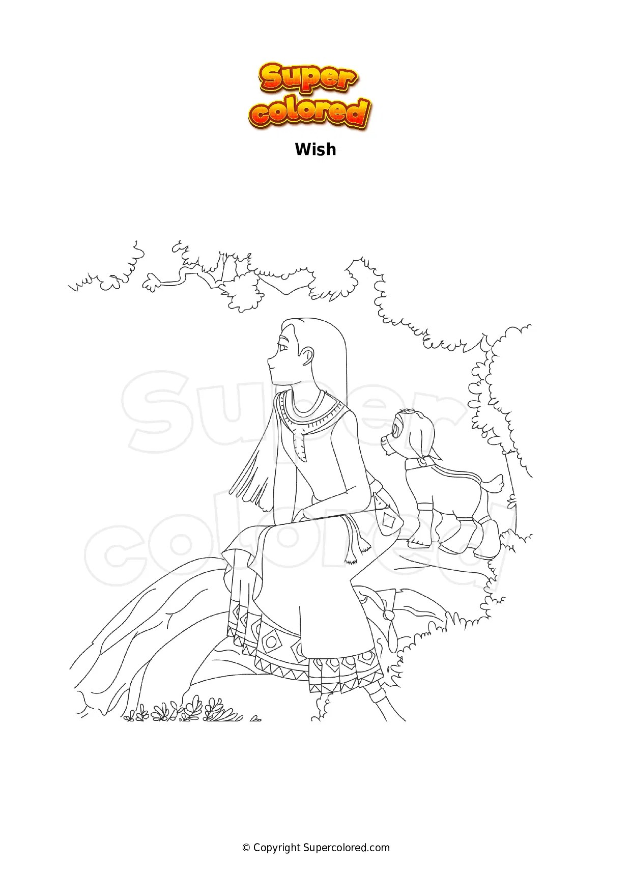 Coloring page wish