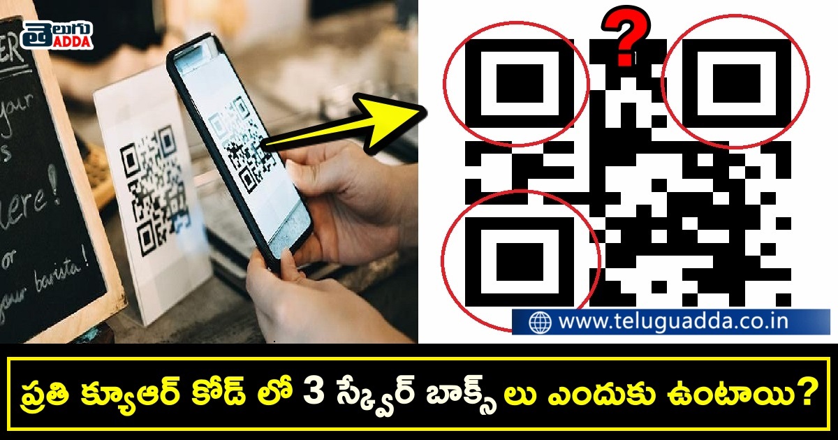 why qr code has 3 squares