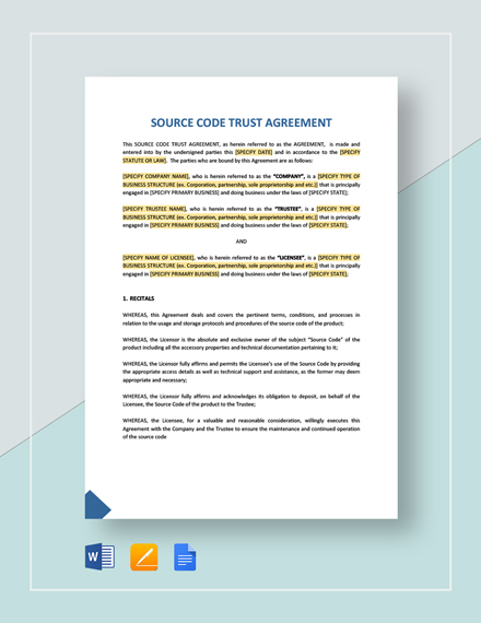 16 Printable Trust Agreement Templates Pdf Google Docs Apple Pages Word Free Premium Templates