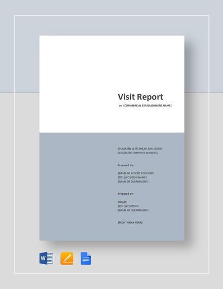 18 Visit Report Templates Free Word Pdf Doc Apple Pages Format Download Free Premium Templates