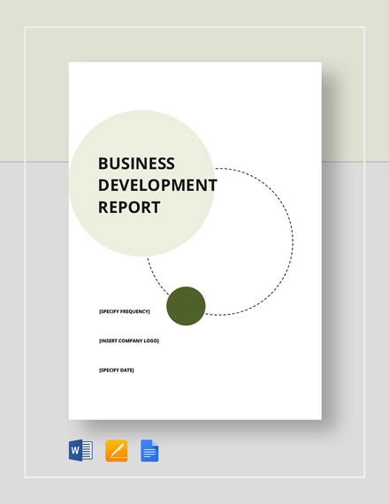Business Development Report Template Word Doc Google Docs Apple Mac Pages