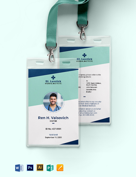 Download 19 Medical Id Card Templates Word Doc Psd Illustrator Publisher Apple Pages Word Doc Psd Indesign Apple Pages Publisher Template Net