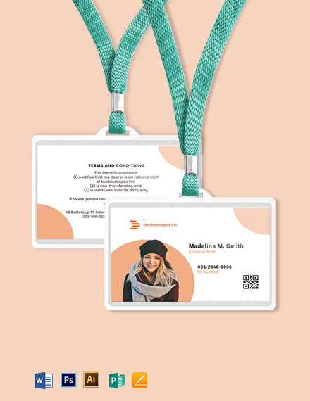 Download 4 Horizontal Id Card Templates Word Doc Psd Indesign Apple Pages Publisher Template Net