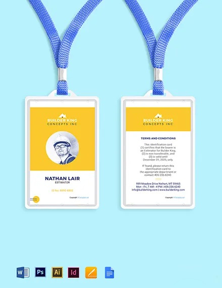 42 Free Editable Id Card Templates Word Doc Psd Indesign Apple Pages Publisher Illustrator Template Net