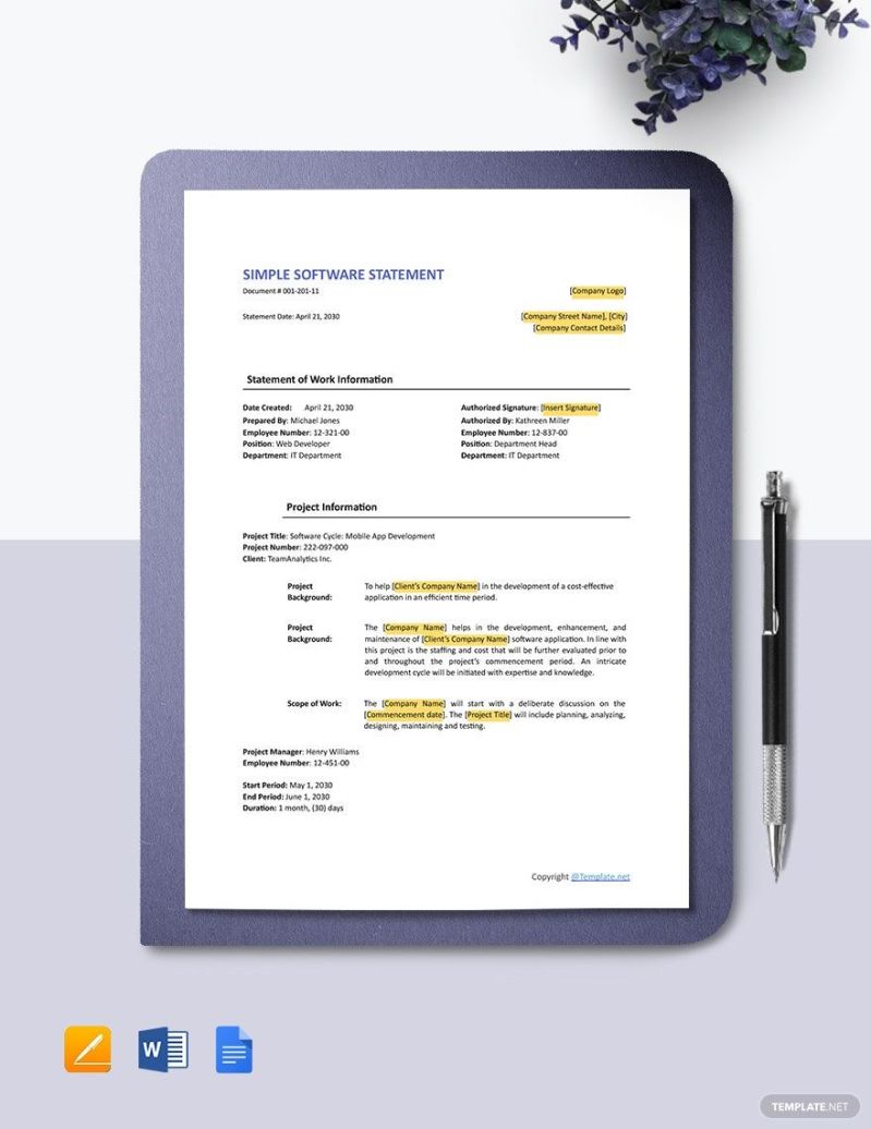 Simple Problem Statement Template In Word Google Docs Pages - Beautiful High Resolution City Textures | Free Download