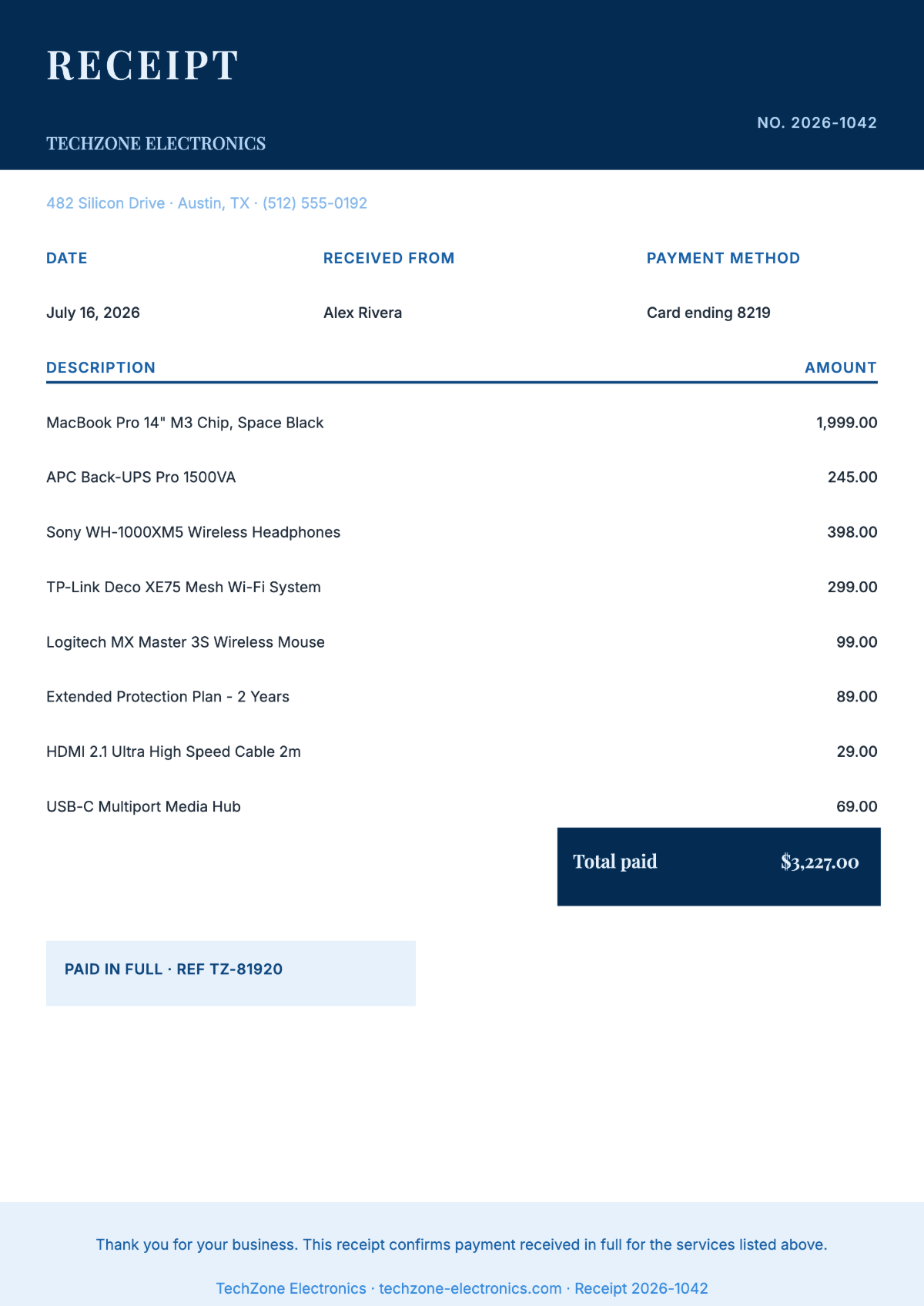 Free AI Receipt Generator Create Receipts Instantly No Printable Receipt Template Edit Online 